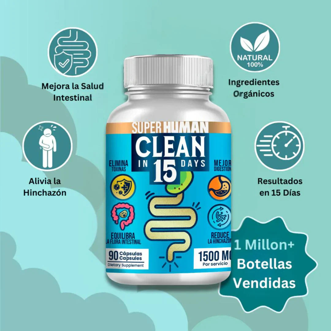 2x1 Clean15™ Limpieza Completa Estomacal en 15 días - SuperHuman™ PG