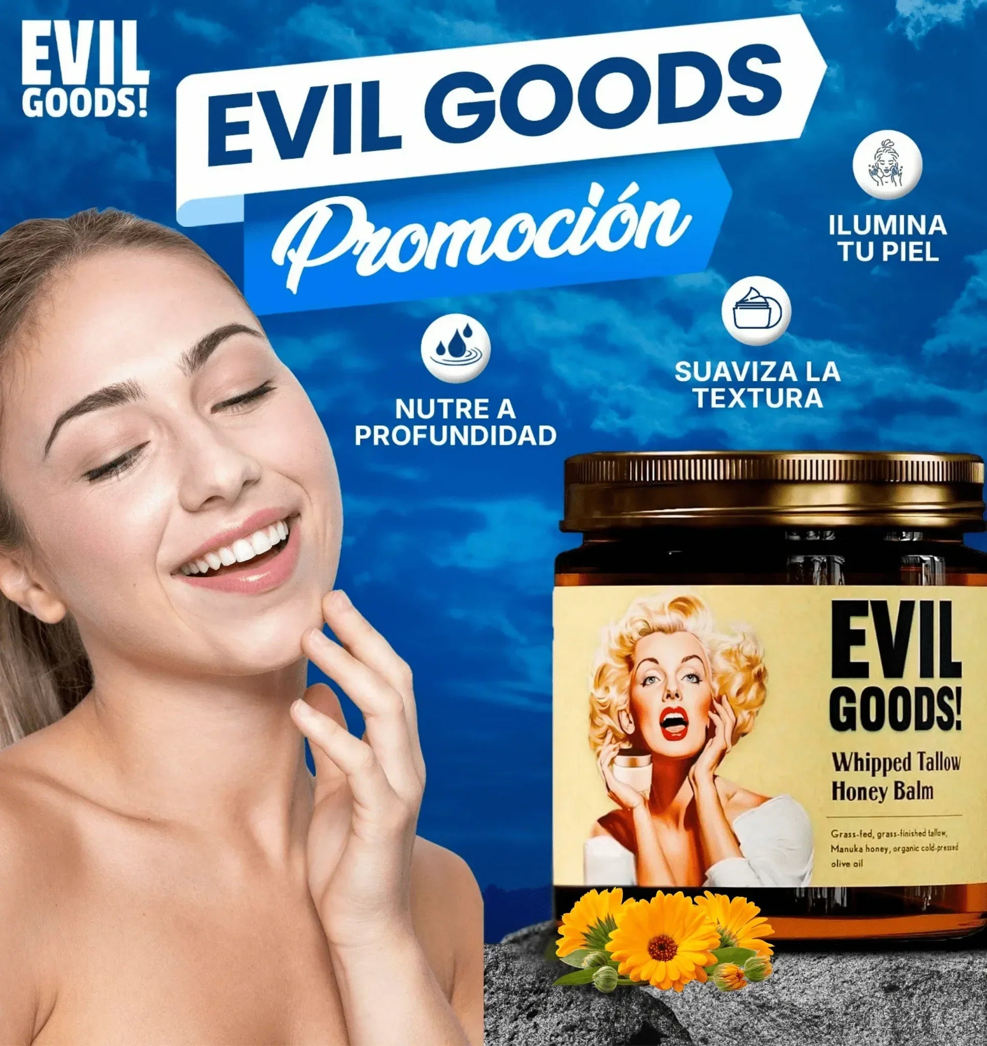 EVIL GOODS Bálsamo Batido de Sebastes de Res y Miel+ENVIO GRATIS